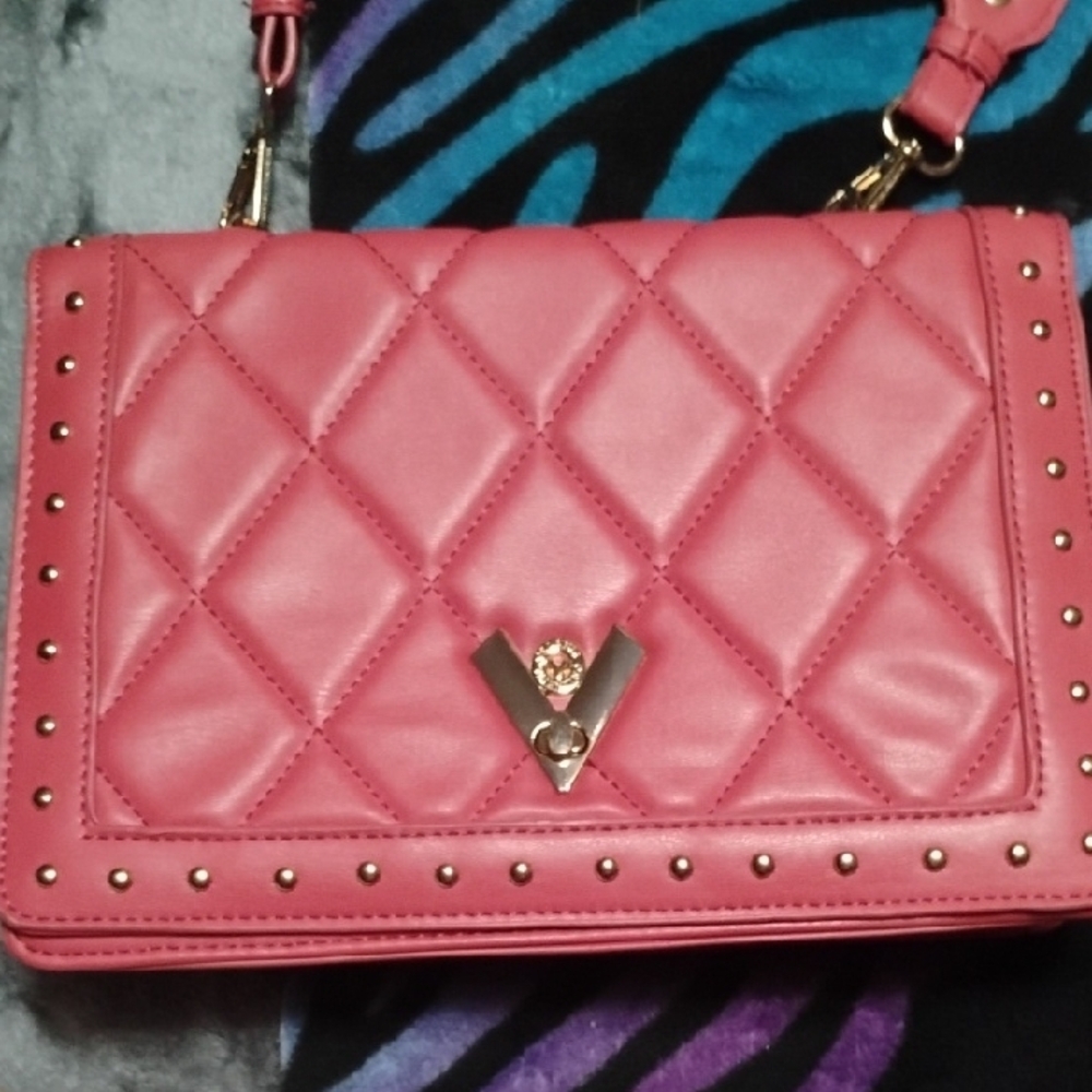 Pink Quilted Shoulder Bag